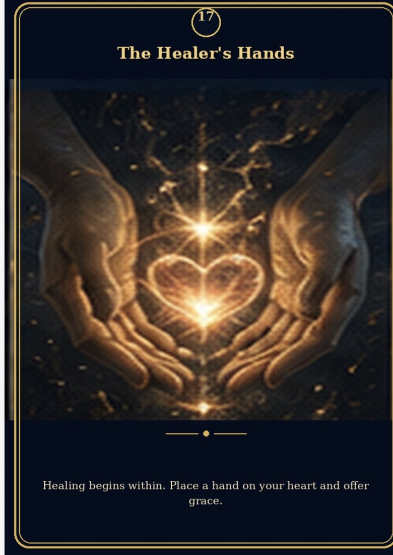 Card 17, The Healer's Hands