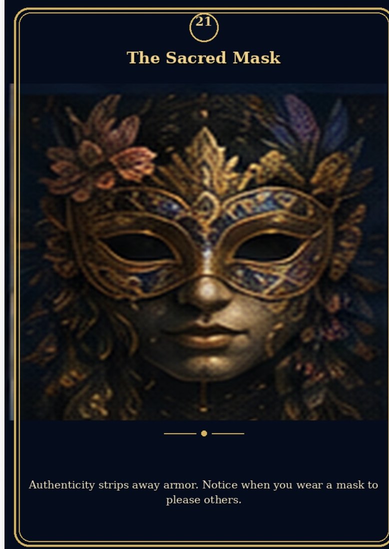 Card 21, The Sacred Mask