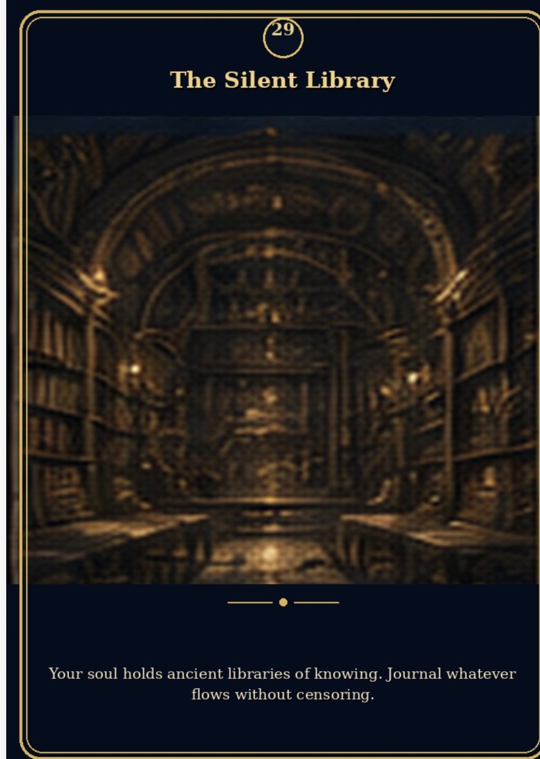 Card 29, The Silent Library
